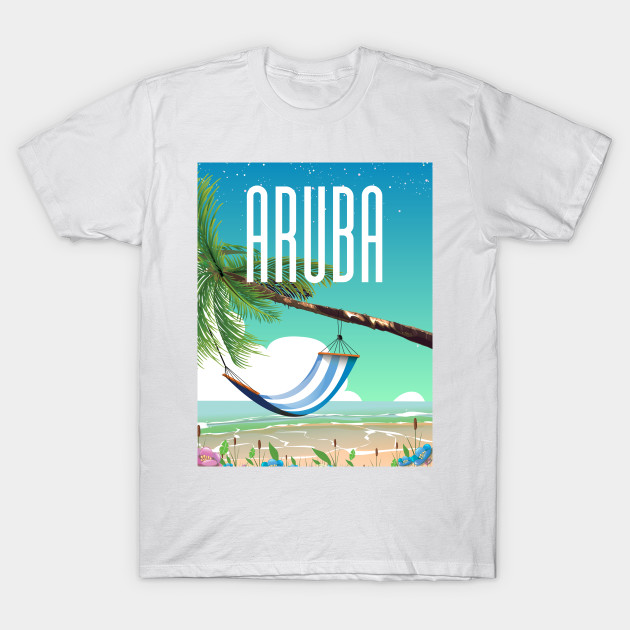 Aruba beach travel poster. by nickemporium1